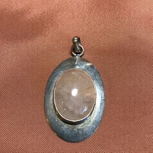 Sterling Silver Rose Quartz Pendant
